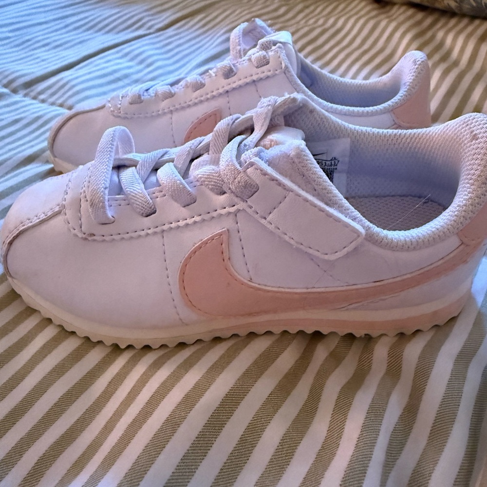 Nike Kids Pink and White Sneakers